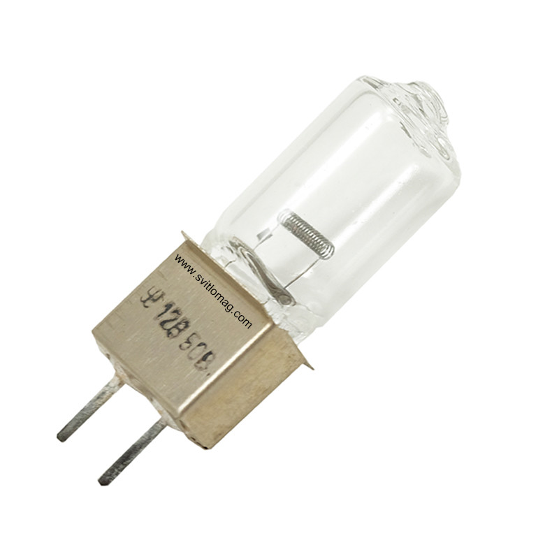Лампа кварцова галогенна малогабаритна КГМн 12-50-2 G6.35-15