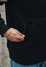 Мужская толстовка осень/зима Staff black logo oversize fleece чёрный AUN0006, фото 2
