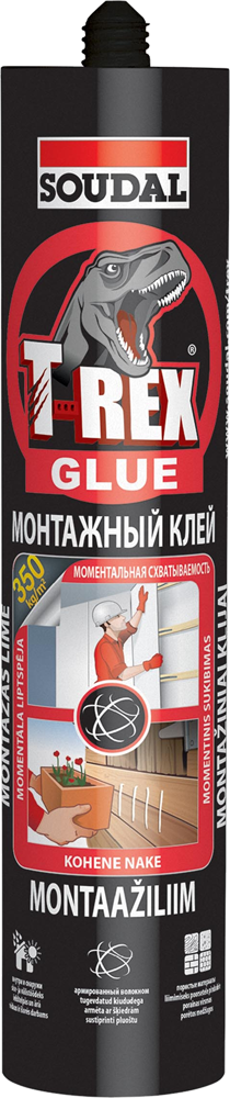 Монтажний клей T-REX моментальне зчеплення SOUDAL 380 г