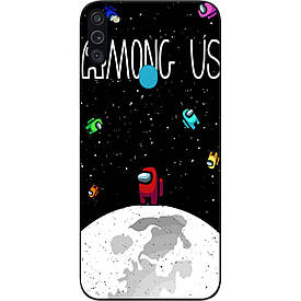 Силіконовий чохол для Samsung A11 Galaxy A115 з картинкою Among us На місяці