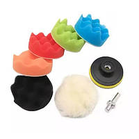 Полірувальні круги і шліфувальний диск на дриль 80 мм 6 штук