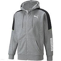 Толстовка puma modern sports fz Hoodie (оригинал) серая