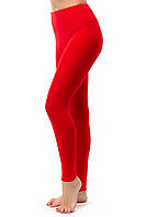 Однотонні легінси спортивні червоні S Тканина Турецький трикотаж купити в інтернет-магазині гуртом