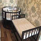 Дитяче ліжко трансформер 7в1 кругле овальне + Маятник в подарунок, фото 8