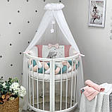 Дитяче ліжко трансформер 7в1 кругле овальне + Маятник в подарунок, фото 6