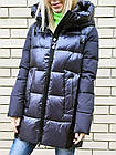 Жіноча Зимова Куртка р.46-48 Lusskiri Комбінована плащівка Колір Графіт, фото 8