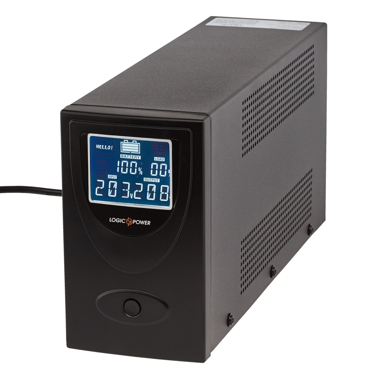 ДБЖ LogicPower L850VA, Lin.int., AVR, 2 x євро, LCD, метал