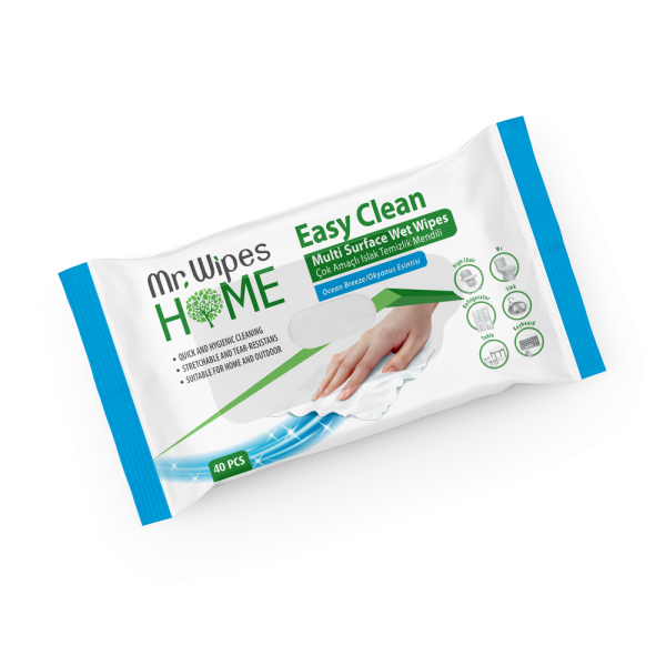 Вологі серветки для прибирання Mr. Wipes «Бриз океану», 40 шт Farmasi, фото 1