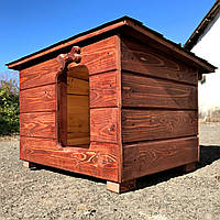 Деревянная будка с открывающейся крышей, для собаки (разборная) 60х80см (внутри)