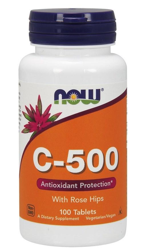 Now Vitamin C-500 With Rose Hips 100 tabs