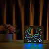 Світильник нічник ArtEco Light з дерева LED "Морський восьминіг" з пультом та регулюванням кольору, подвійний RGB, фото 8