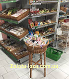 Плетений кошик для магазинів із лози. Арт:7327, фото 3