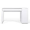 Сучасний письмовий стіл комп'ютерний MeBelle MODE 130 х 60 х 75 см, ЛДСП білий, лофт модерн, фото 2