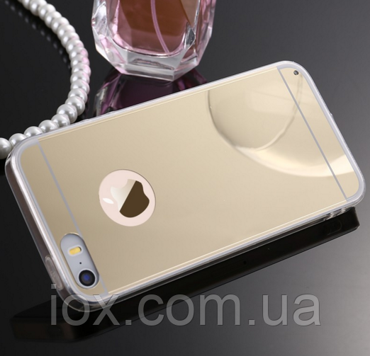 Силіконовий золотий дзеркальний чохол для Iphone 5/5S