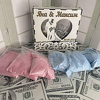 Пісочна рамка для весільної церемонії "Закохані" +ажурна підставка