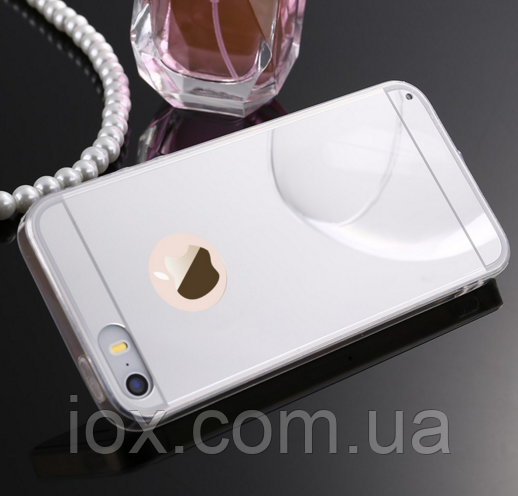 Силіконовий дзеркальний срібний чохол для Iphone 5/5S
