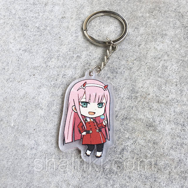 "Йота 002 (Коханий у Франксі / Darling in the FranXX)" брелок акриловий двосторонній з уф-друком