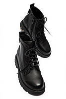Женские черные кожаные ботинки Juvkel 36