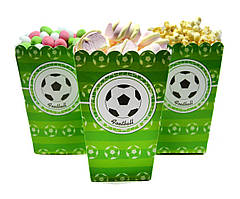 Коробочки для попкорну (герої мультфільмів) 5шт - Футбол, Зелений