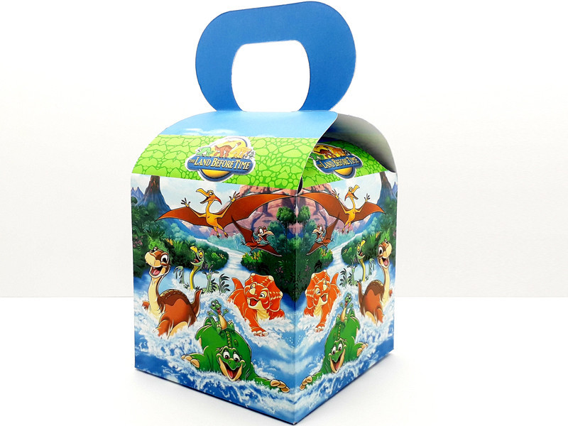 Коробочка Земля до початку часів. Динозаврики для подарунків і частувань 10х10х10 малотиральні —