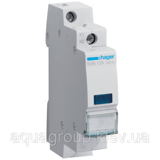 Hager Індикатор Hager SVN124 LED 230 В, синій, 1 модуль