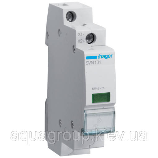 Hager Індикатор Hager SVN131 LED 12/48 В, зелений, 1 модуль