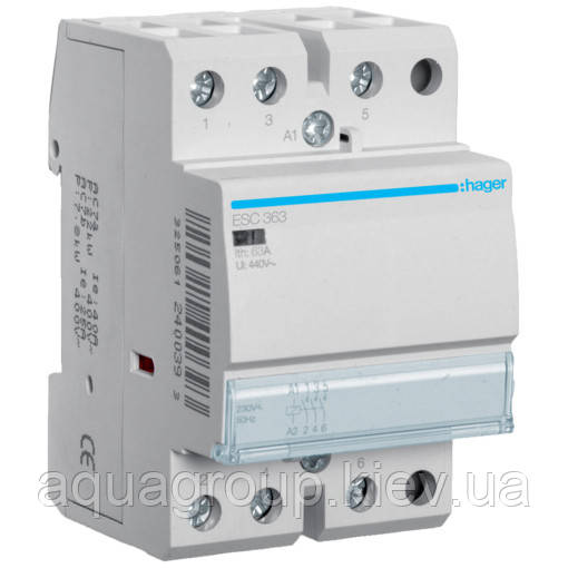 Hager Контактор Hager ESC363 230 В/63 A, 3 НО