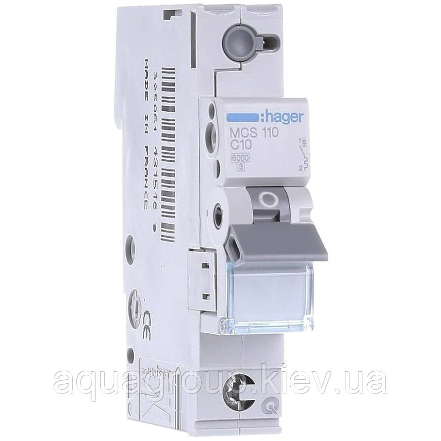Hager Автоматичний вимикач Hager MCS132 1-полюсний 6kA In=32A тип C QC