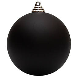 Ялинкова іграшка - куля, D12 см, чорна, матова, пластик (891077)