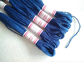 Нитка муліне (для вишивання) колір - синій