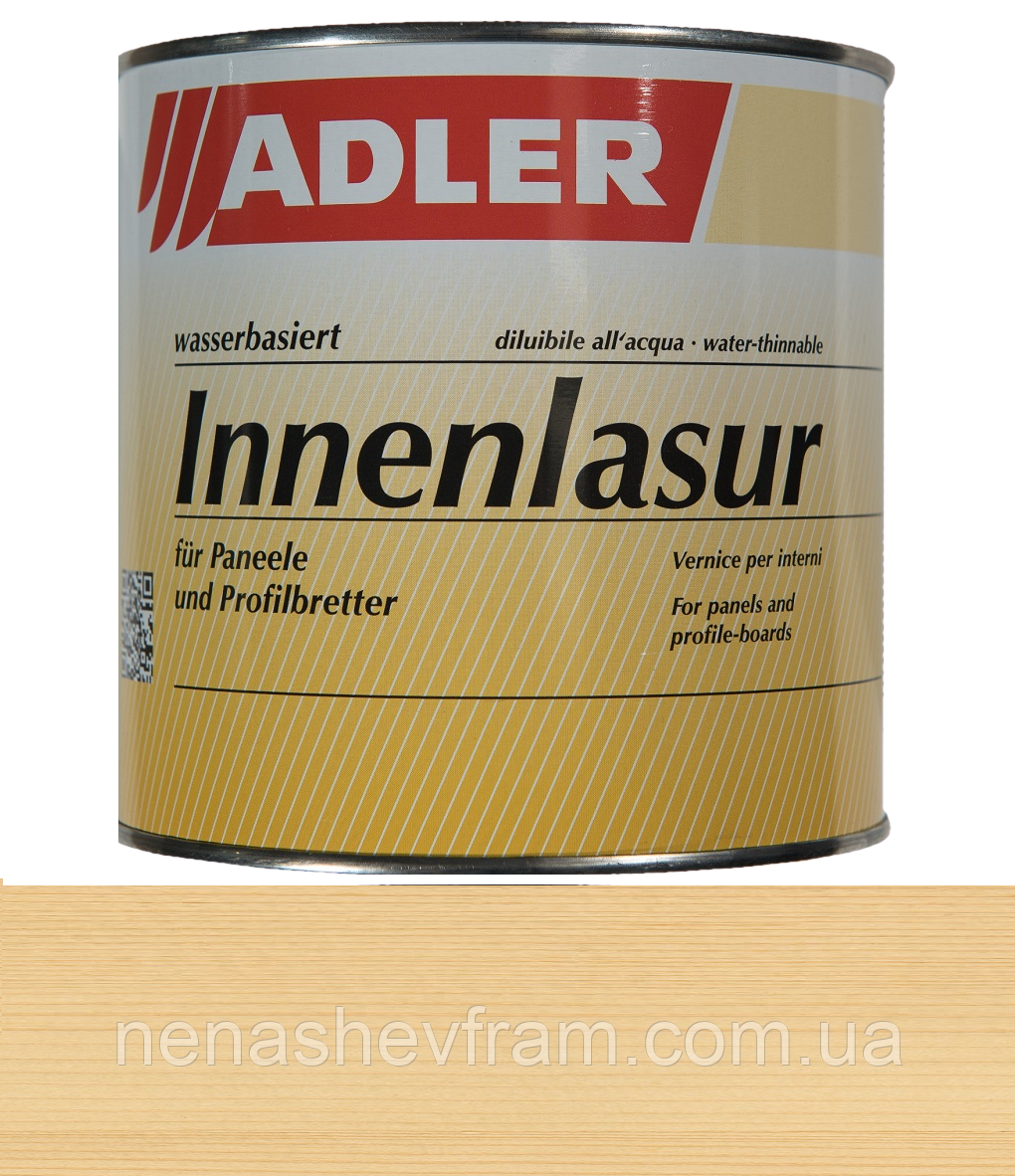 Лесуюча фарба-лак для внутрішніх робіт Adler Innenlasur UV 100 0.75 л (колір: безбарвний)