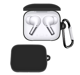 Чохол-накладка DK Silicone Candy Friendly з карабіном для OnePlus Buds Pro (black)