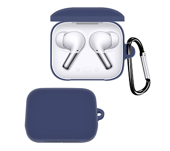 Чохол-накладка DK Silicone Candy Friendly з карабіном для OnePlus Buds Pro (dark blue)