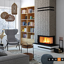 Камінна топка кутова SAVEN Energy 85х50х47R (17,0 kW) ECO, фото 3
