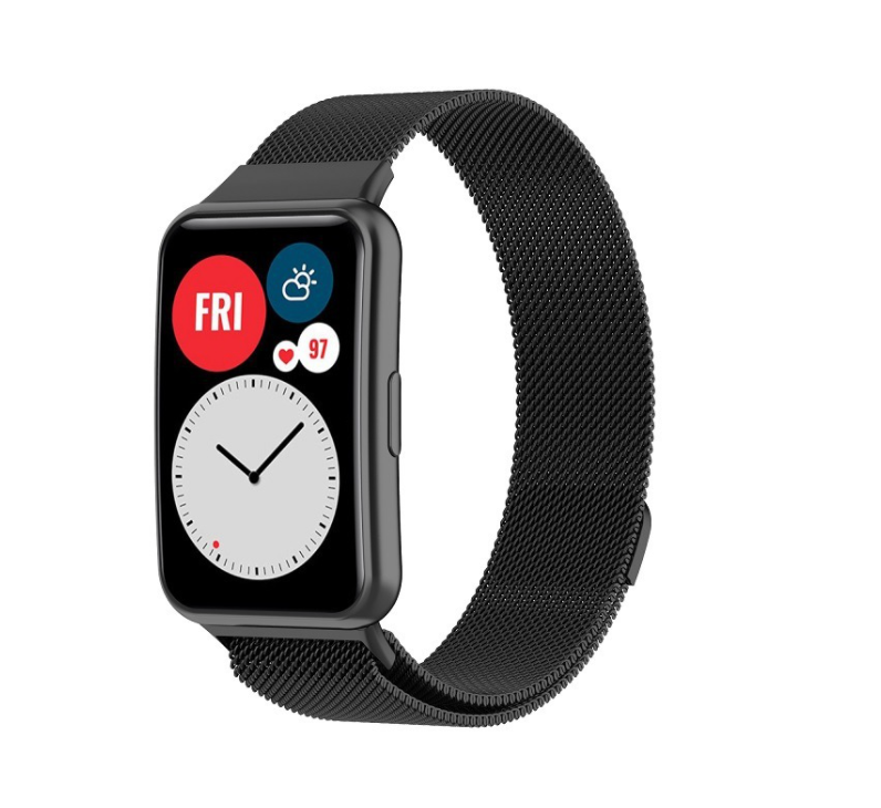 Ремешок DK Metal Milanese Loop Magnetic для Huawei Watch Fit (TIA-B09) (black), фото 1