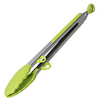 Щипці Kamille силіконові 30.5 см із ручками з неіржавкої сталі KM-7512