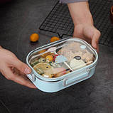 Дитячий термо ланч бокс Enjoy 700мл, блакитний, фото 6
