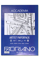 50813200 Папір для сухих і вологих технік Accademia А3 (29,7х42 см) 200 г/м.кв. 50 аркушів у пакованні Fabriano