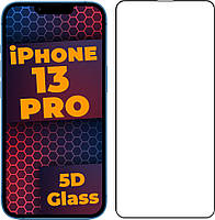 5D стекло iPhone 13 Pro (Защитное Full Glue) Black (Айфон 13 Про)