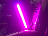 Світлодіодний USB світильник рожевого кольору. LED світильник рожевого кольору, 27 світлодіодів 5V, 212*15 см, фото 7