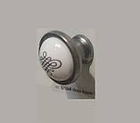 Ручка меблева кнопка Virno Azure 100R WTC A17 античне срібло, фото 4