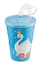 Стакан з трубочкою та кришкою AKAY Plastik, 5.5х12 см, Туреччина, AK 625, фото 4