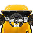 Дитячий електромобіль Джип Mercedes-Benz G63, музика, колеса EVA, шкіряне сидіння, M 4214 EBLR-6 жовтий, фото 3