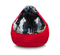Крісло мішок iPuff "Transformers. Angry Optimus" Флок L (70x100 см) Червоний