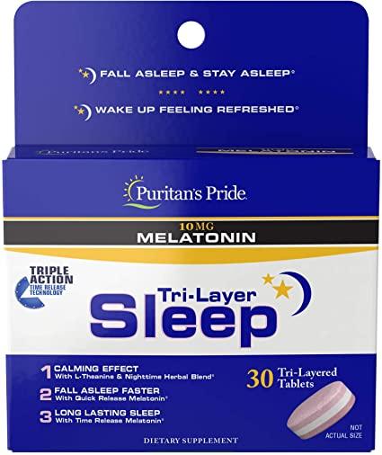 Puritan's pride Tri-Layer Sleep, Комплекс для сну (30 таб.)