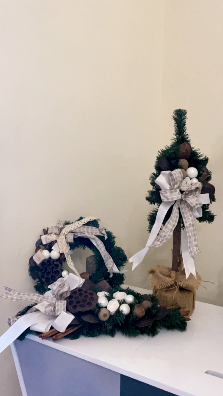 Гілка-декор новорічний "handmade" 40 см