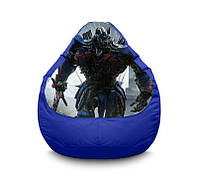 Крісло мішок iPuff "Transformers. Angry Optimus" Оксфорд L (70х100 см) Синій