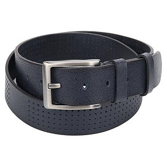 Синій шкіряний чоловічий ремінь Bond 418008 jeans d.blue