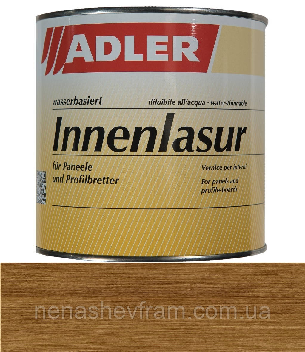 Лесуюча фарба-лак для внутрішніх робіт Adler Innenlasur UV 100 0.75 л(колір: горіх)