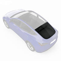 Заднє скло кришки багажника Tesla Model Y (2021-) ляда з Е /О, з місцем під стоп сіре. /Тесла Модел У